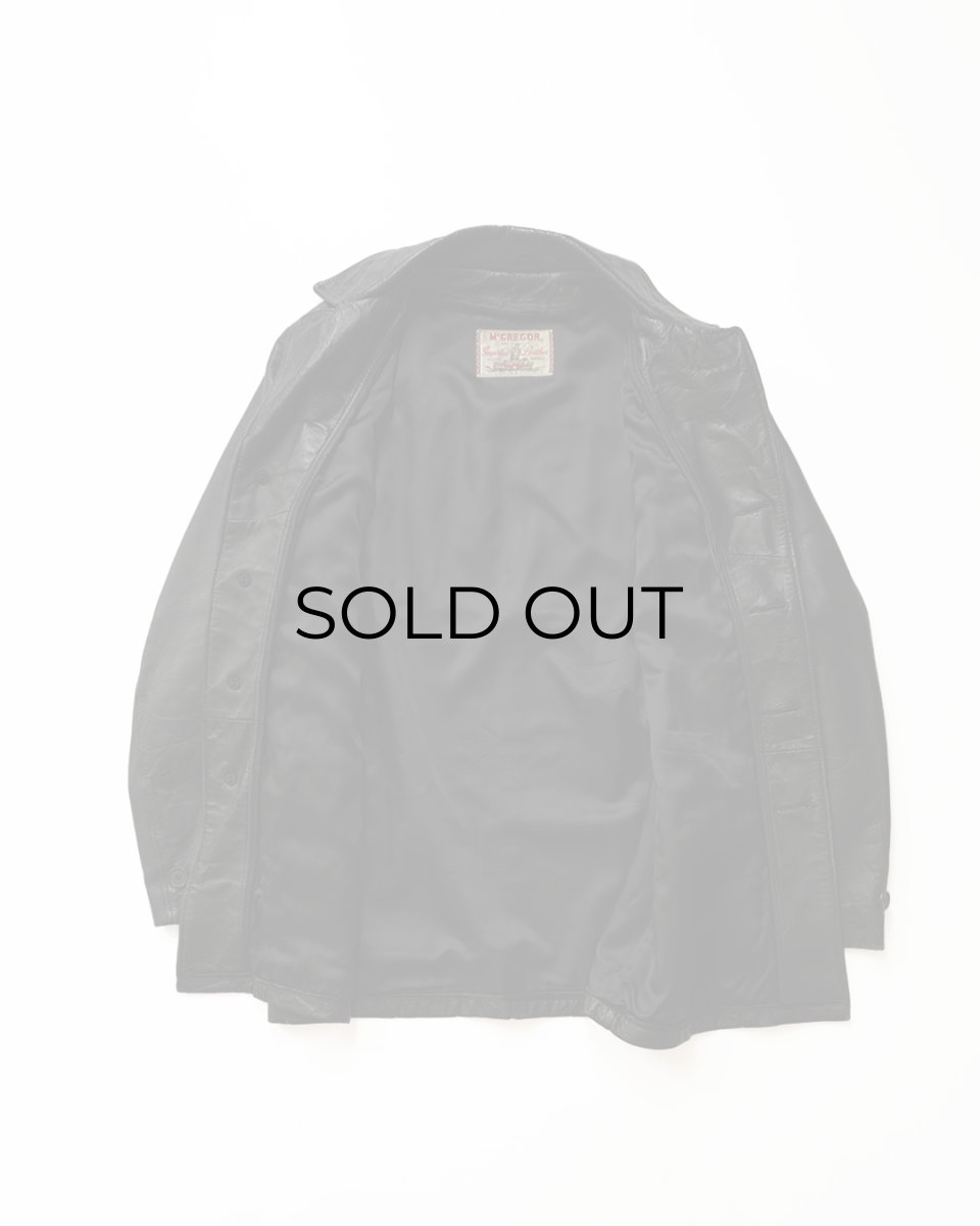 画像3: 60's McGREGOR LEATHER CAR COAT with BOA LINER (3)