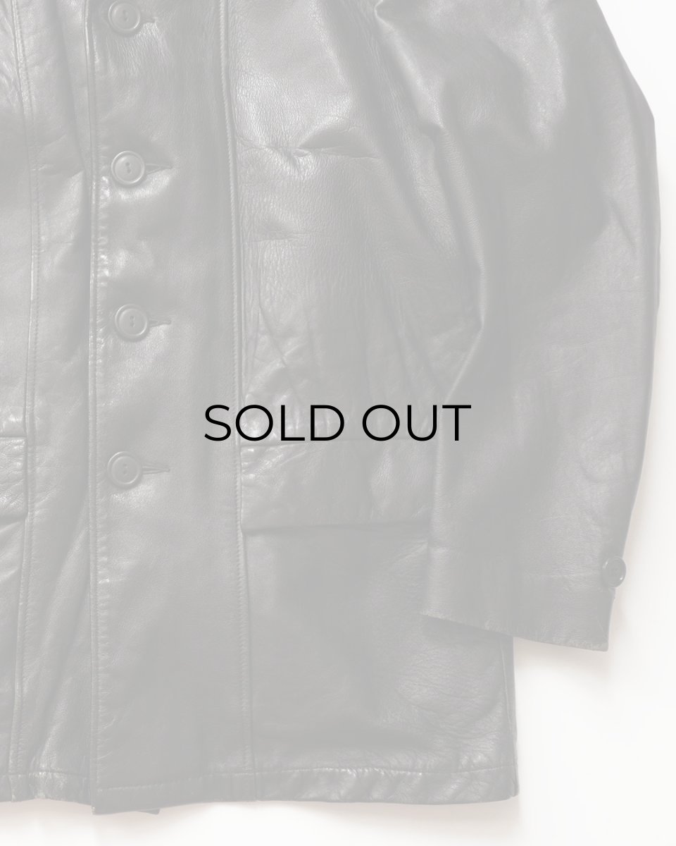 画像6: 60's McGREGOR LEATHER CAR COAT with BOA LINER (6)