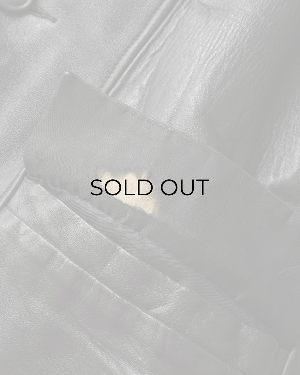 画像15: 60's McGREGOR LEATHER CAR COAT with BOA LINER (15)