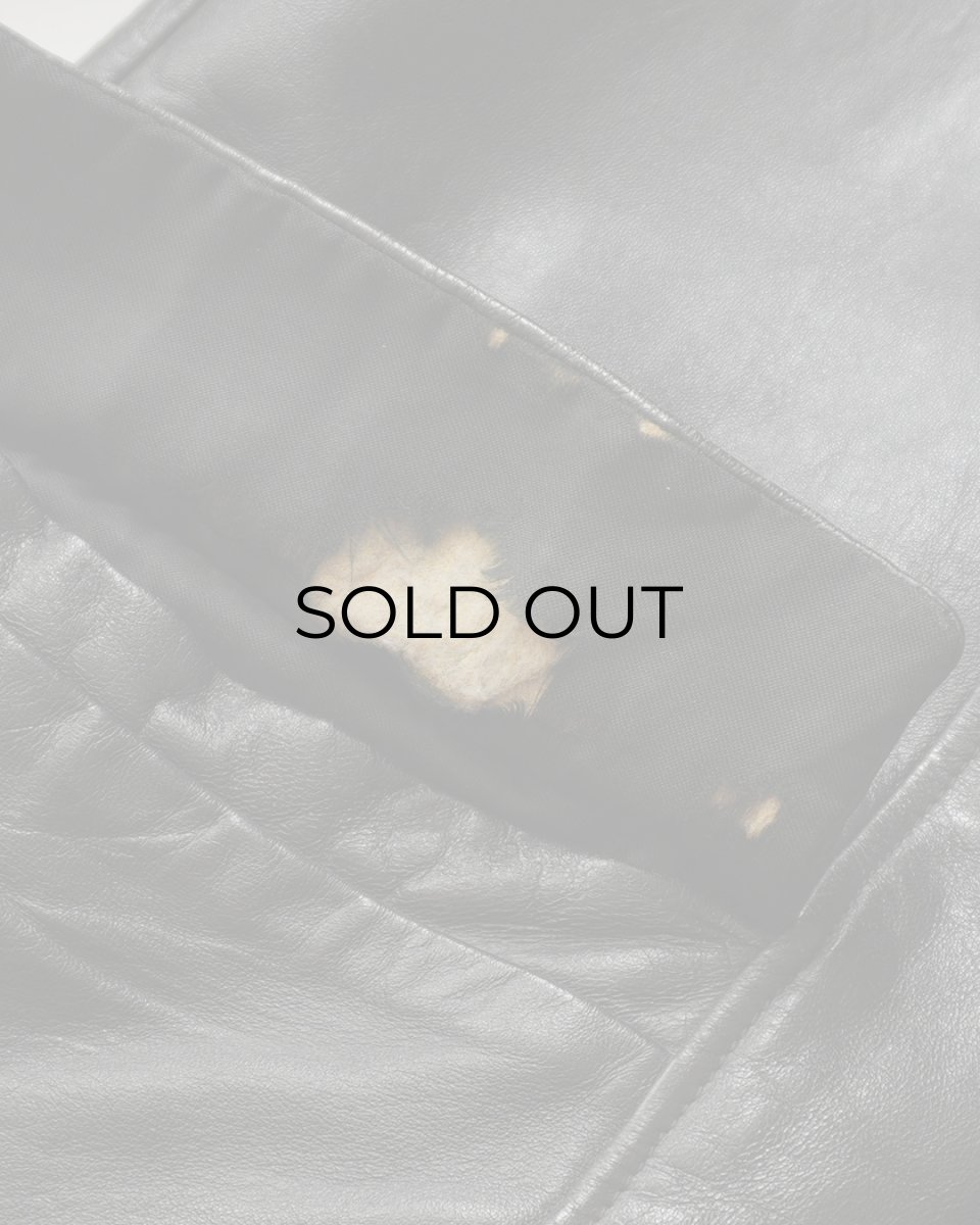 画像16: 60's McGREGOR LEATHER CAR COAT with BOA LINER (16)