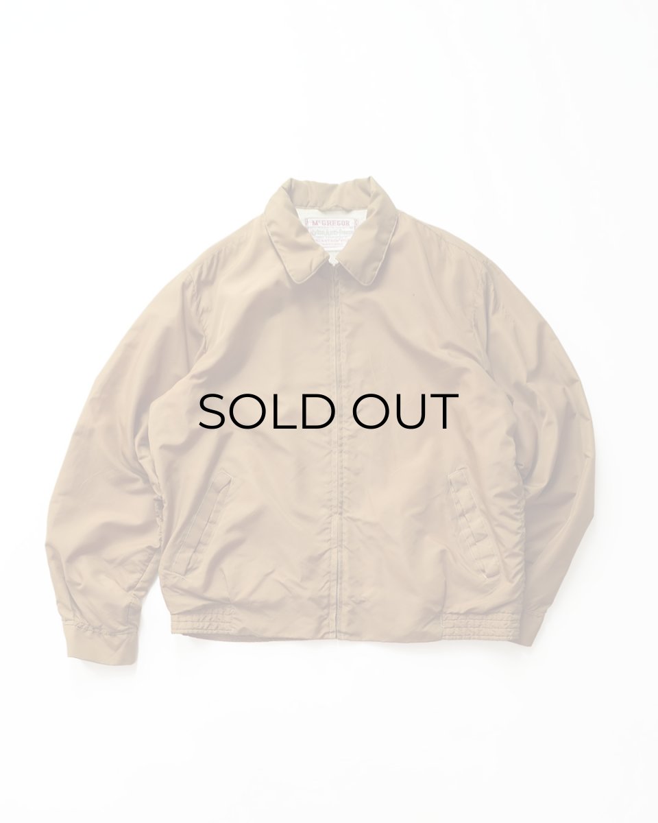 画像1: 〜60's McGREGOR "Nylon Anti-Freeze" NYLON BOA LINING ZIP HARRINGTON JACKET (1)