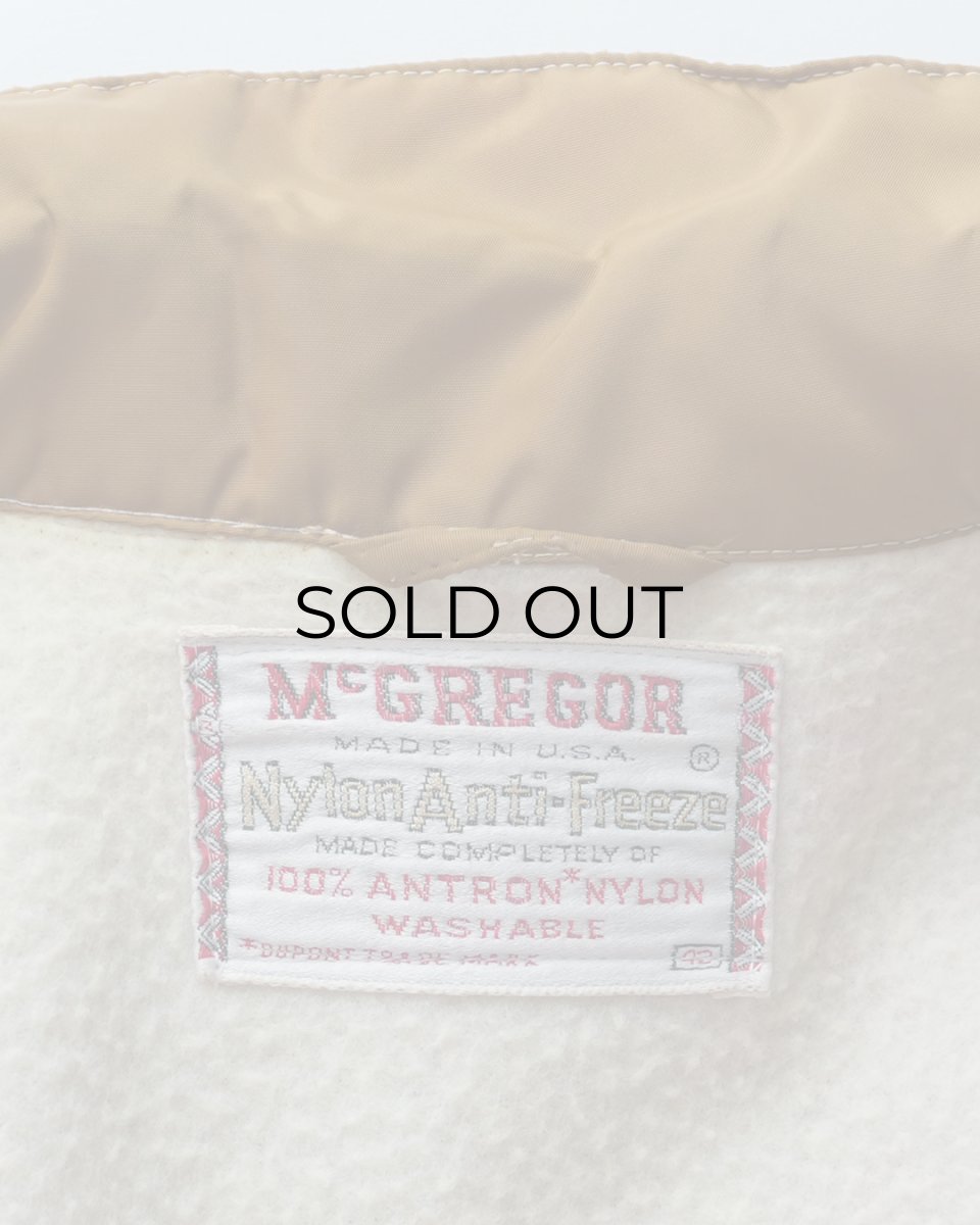 画像9: 〜60's McGREGOR "Nylon Anti-Freeze" NYLON BOA LINING ZIP HARRINGTON JACKET (9)