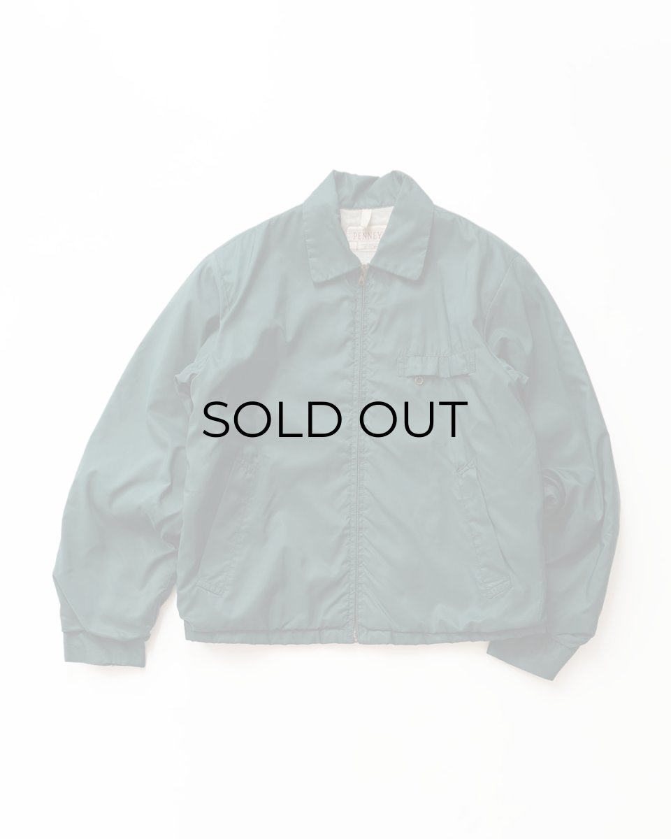 画像1: 50's PENNEY'S NYLON BOA LINING ZIP HARRINGTON JACKET (1)