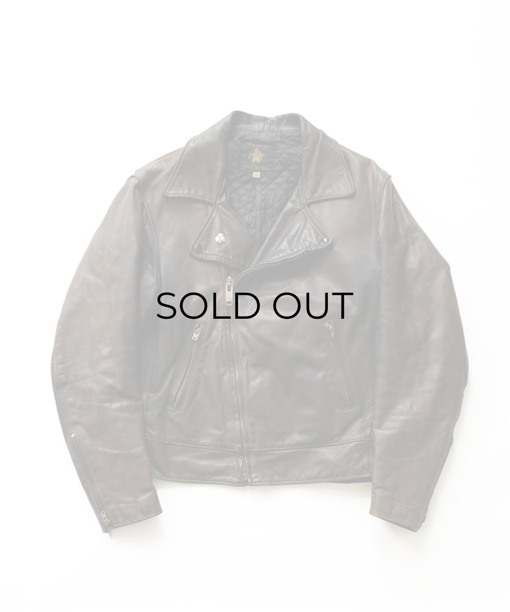 画像1: 70's Golden Bear LEATHER W-RIDERS JACKET (1)