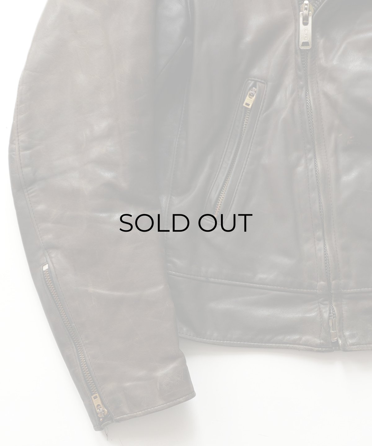 画像6: 70's Golden Bear LEATHER W-RIDERS JACKET (6)