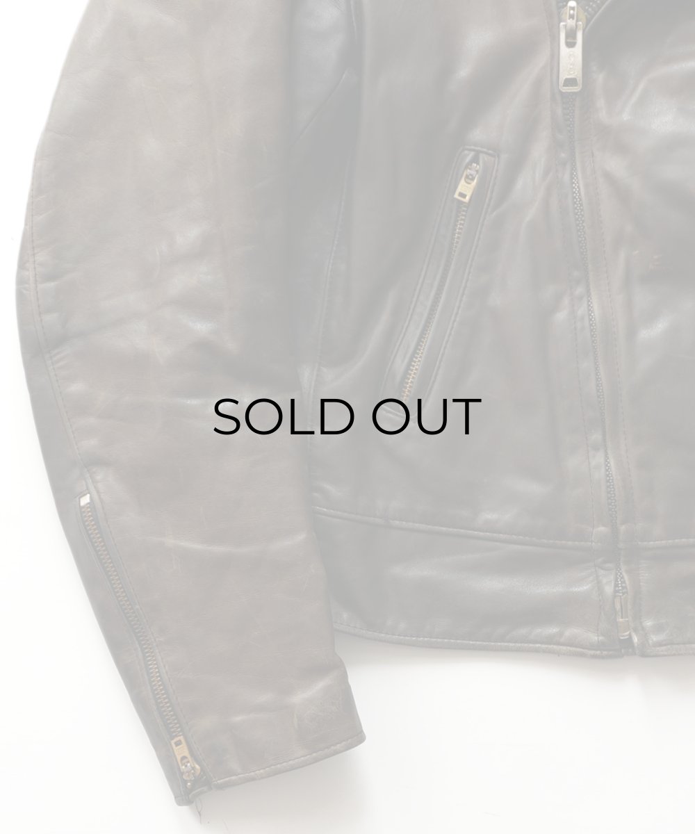 画像6: 70's Golden Bear LEATHER W-RIDERS JACKET (6)
