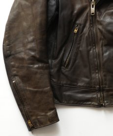 画像6: 70's Golden Bear LEATHER W-RIDERS JACKET (6)