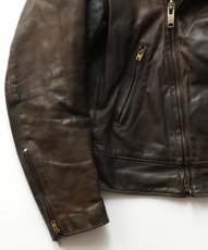 画像6: 70's Golden Bear LEATHER W-RIDERS JACKET (6)