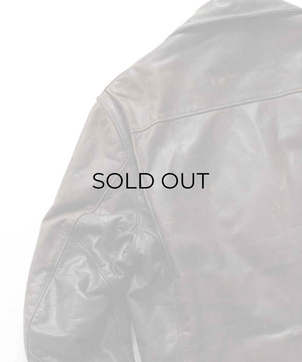 画像7: 70's Golden Bear LEATHER W-RIDERS JACKET (7)