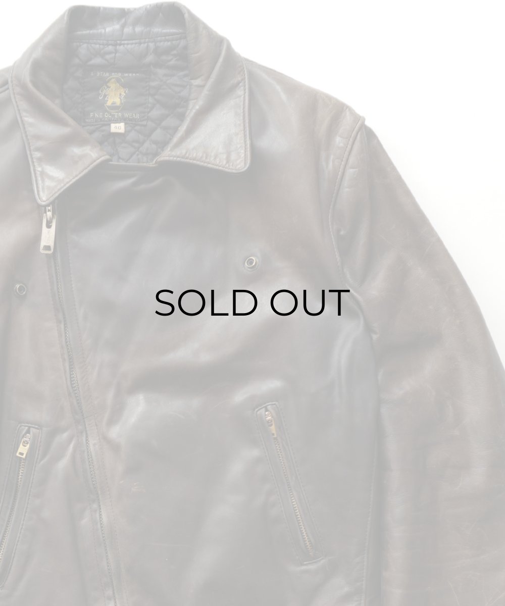 画像5: 70's Golden Bear LEATHER W-RIDERS JACKET (5)