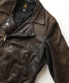 画像4: 70's Golden Bear LEATHER W-RIDERS JACKET (4)