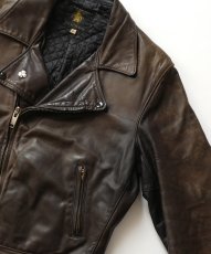 画像4: 70's Golden Bear LEATHER W-RIDERS JACKET (4)