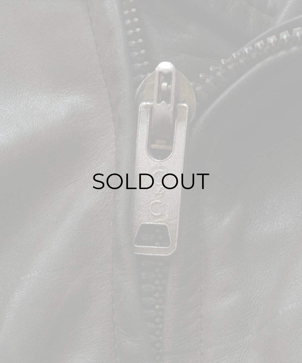 画像12: 70's Golden Bear LEATHER W-RIDERS JACKET (12)