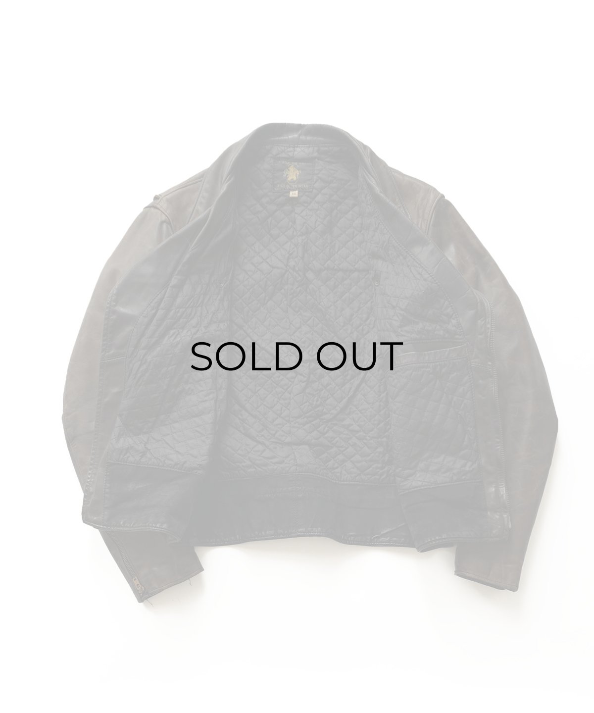 画像2: 70's Golden Bear LEATHER W-RIDERS JACKET (2)