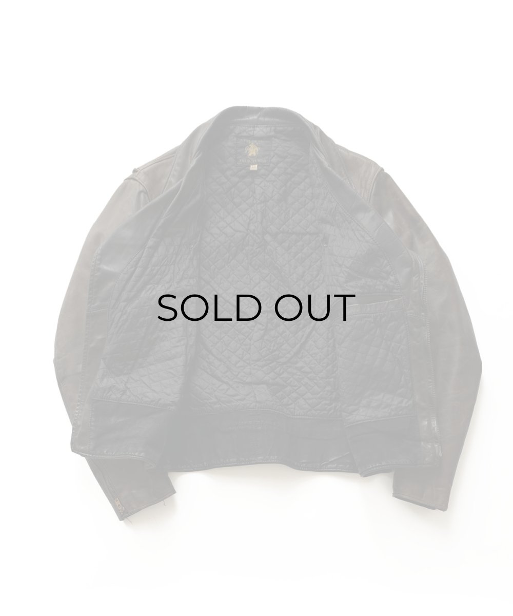 画像2: 70's Golden Bear LEATHER W-RIDERS JACKET (2)