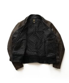 画像2: 70's Golden Bear LEATHER W-RIDERS JACKET (2)