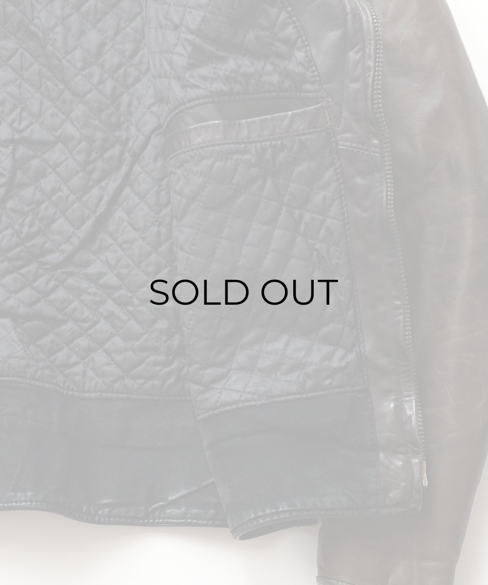 画像14: 70's Golden Bear LEATHER W-RIDERS JACKET (14)