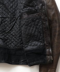 画像14: 70's Golden Bear LEATHER W-RIDERS JACKET (14)