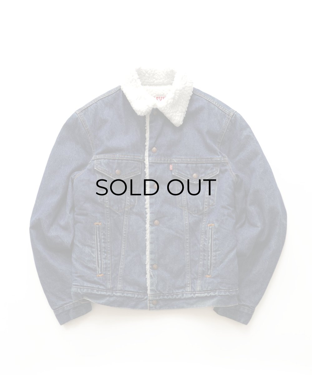 画像1: 80's LEVI'S 71608 DENIM SHERPA TRUCKER JACKET "40L" "MADE IN USA" (1)