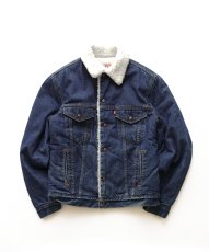画像1: 80's LEVI'S 71608 DENIM SHERPA TRUCKER JACKET "40L" "MADE IN USA" (1)