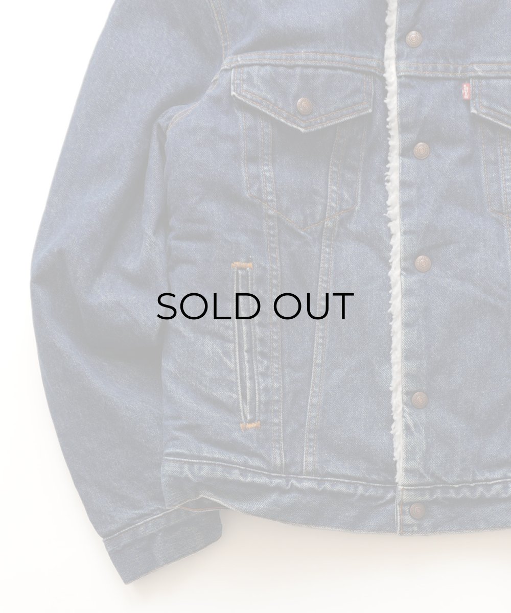 画像5: 80's LEVI'S 71608 DENIM SHERPA TRUCKER JACKET "40L" "MADE IN USA" (5)