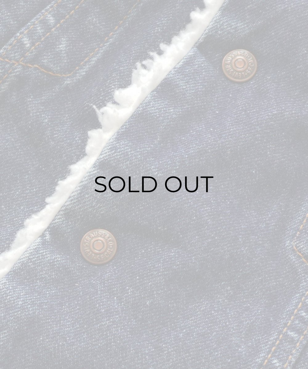 画像9: 80's LEVI'S 71608 DENIM SHERPA TRUCKER JACKET "40L" "MADE IN USA" (9)