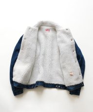 画像2: 80's LEVI'S 71608 DENIM SHERPA TRUCKER JACKET "40L" "MADE IN USA" (2)
