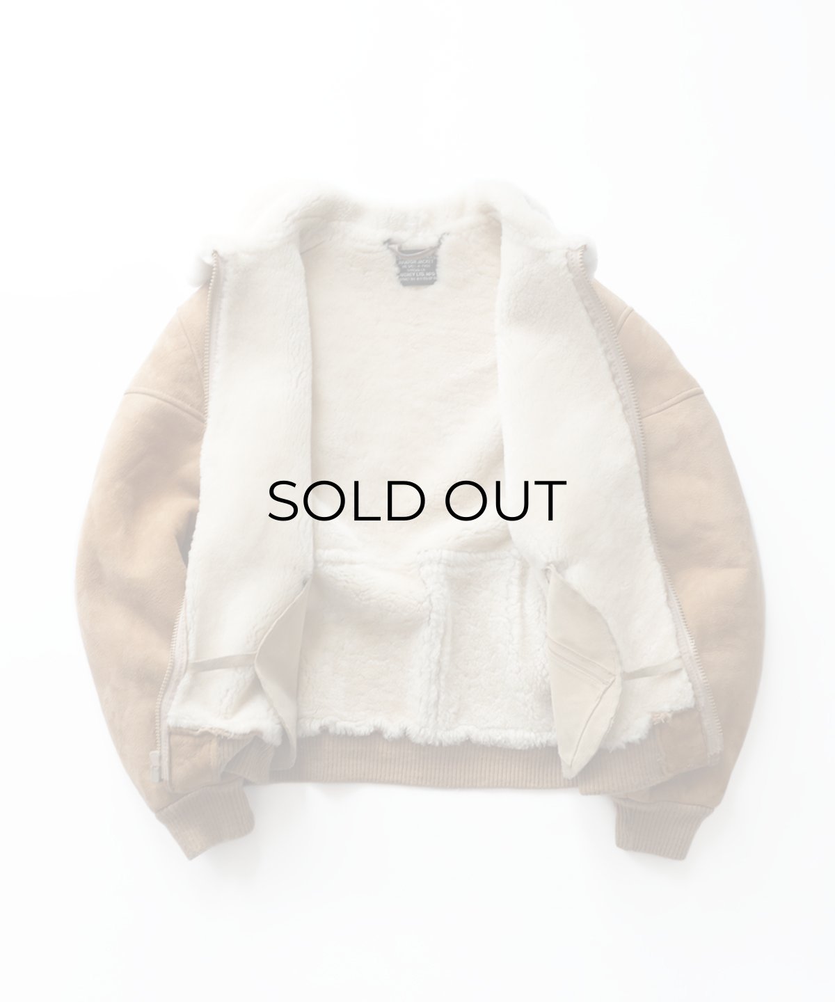 画像2: ARDNEY LTD. MFG MOUTON LEATHER AVIATOR JACKET style ZIP BLOUSON "MADE IN USA" (2)