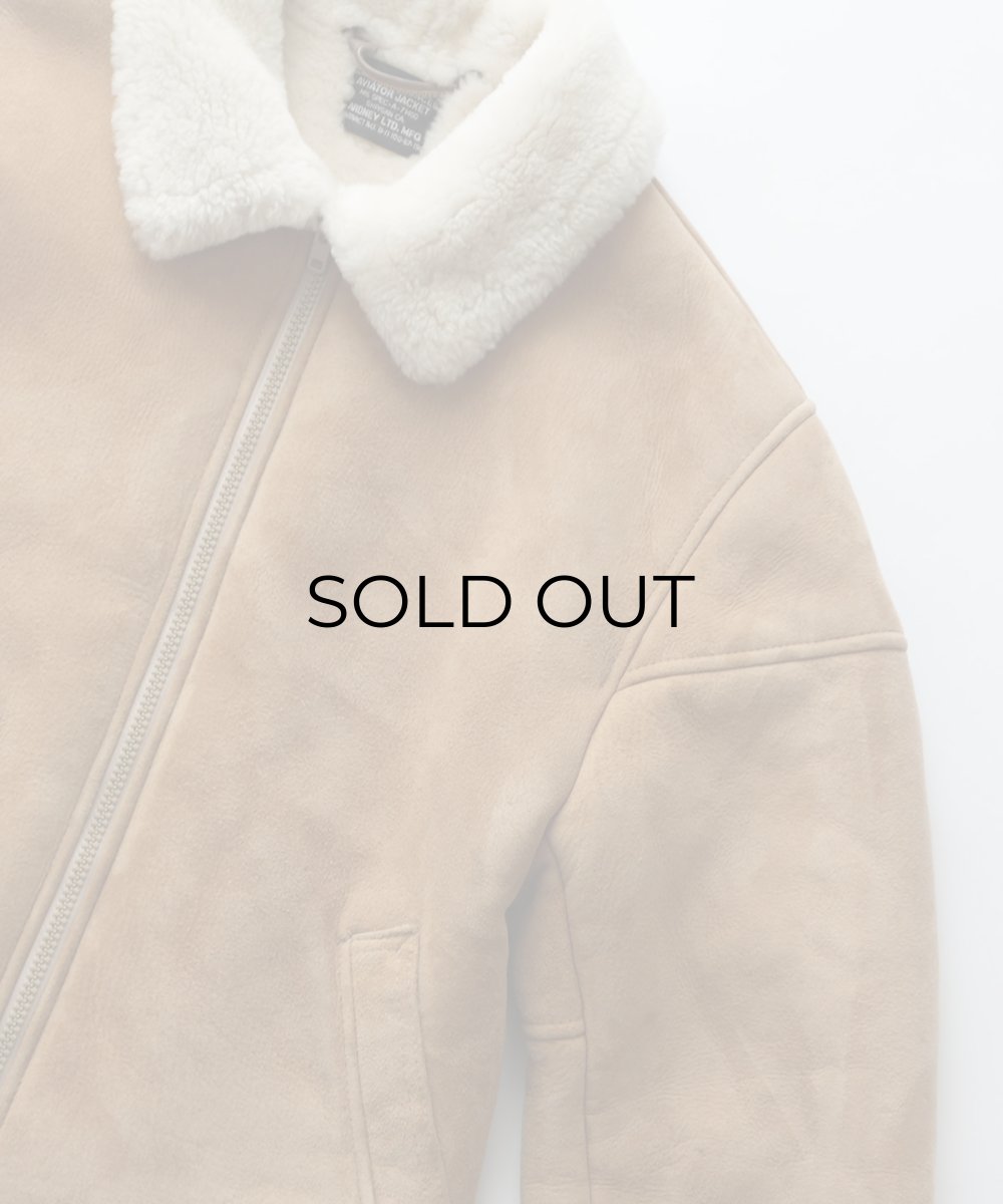 画像4: ARDNEY LTD. MFG MOUTON LEATHER AVIATOR JACKET style ZIP BLOUSON "MADE IN USA" (4)