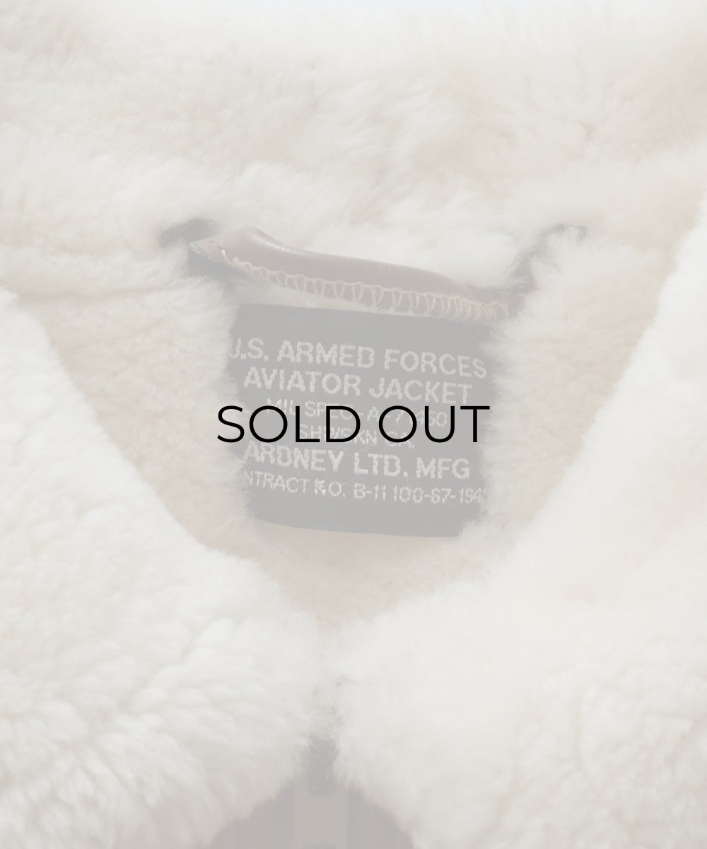 画像7: ARDNEY LTD. MFG MOUTON LEATHER AVIATOR JACKET style ZIP BLOUSON "MADE IN USA" (7)
