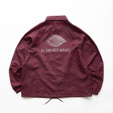 画像1: 〜90's Cardinal NYLON W-PRINT SNAP COACH JACKET "ST. VINCENT dePAUL" "MADE IN USA" (1)