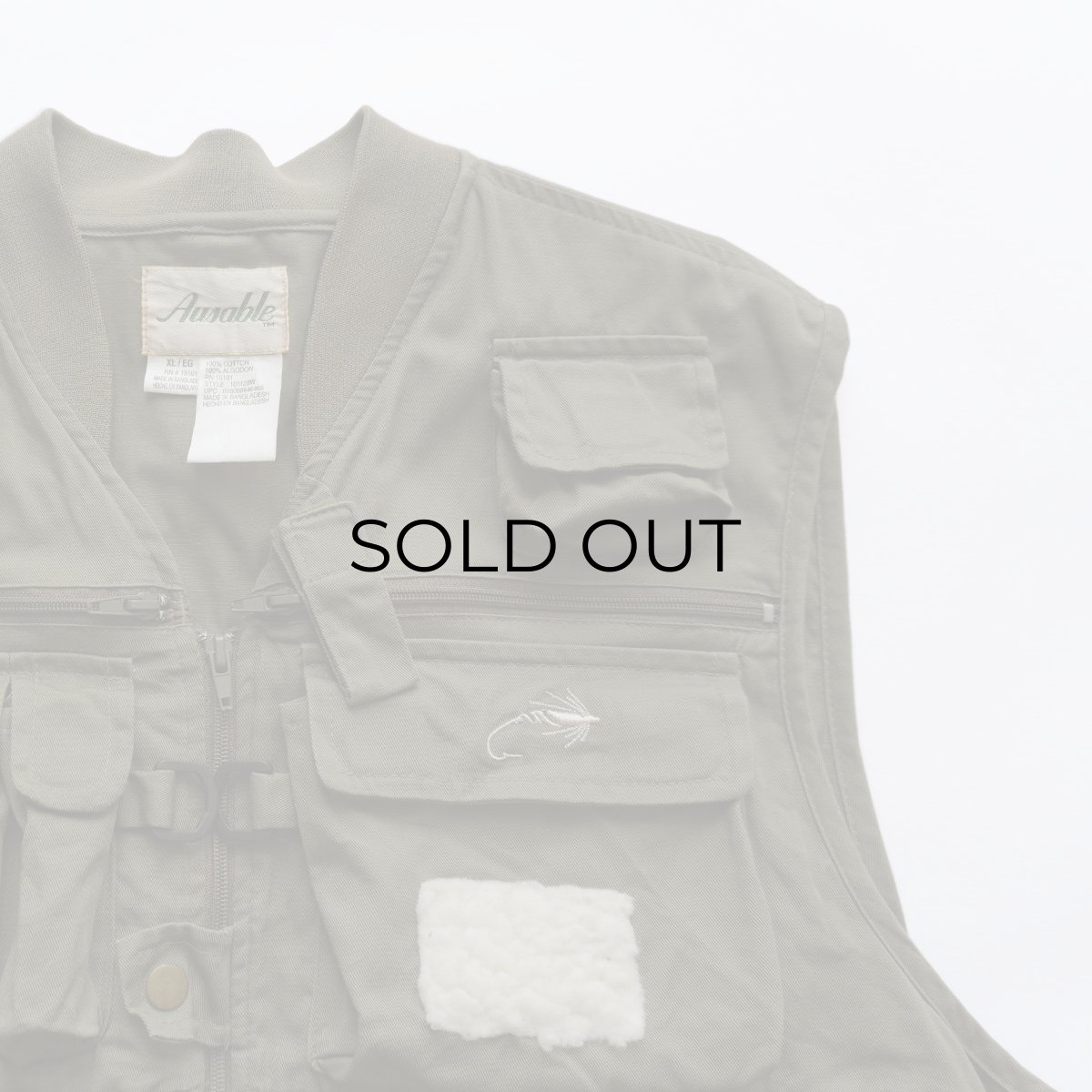 画像10: OLD Ausable COTTON TWILL FISHING VEST (10)