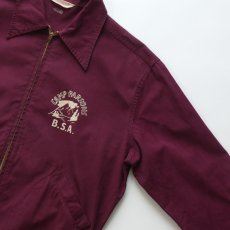 画像3: 〜60's Champion COTTON PRINT ZIP HARRINGTON JACKET "CAMP PARSONS BSA" (3)