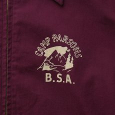 画像9: 〜60's Champion COTTON PRINT ZIP HARRINGTON JACKET "CAMP PARSONS BSA" (9)