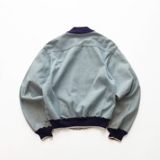 画像3: 〜60's UNKNOWN BRAND COTTON BLUE COVERT ZIP BLOUSON (3)