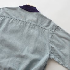 画像6: 〜60's UNKNOWN BRAND COTTON BLUE COVERT ZIP BLOUSON (6)