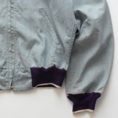 画像5: 〜60's UNKNOWN BRAND COTTON BLUE COVERT ZIP BLOUSON (5)
