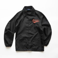 画像2: 80's Holloway BLACK NYLON W-PRINT SNAP COACH JACKET "Giants" "MADE IN USA" (2)