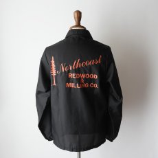 画像9: 80's Holloway BLACK NYLON W-PRINT SNAP COACH JACKET "Giants" "MADE IN USA" (9)