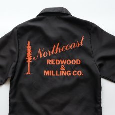 画像5: 80's Holloway BLACK NYLON W-PRINT SNAP COACH JACKET "Giants" "MADE IN USA" (5)