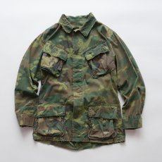 画像1: 69's US ARMY RIP-STOP COTTON POPLIN ERDL LEAF CAMOUFLAGE JUNGLE FATIGUE JACKET "5th MODEL" (1)