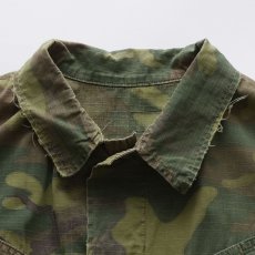 画像6: 69's US ARMY RIP-STOP COTTON POPLIN ERDL LEAF CAMOUFLAGE JUNGLE FATIGUE JACKET "5th MODEL" (6)
