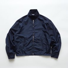 画像2: 〜60's UNKNOWN BRAND NYLON BACK FLOCK PRINT ZIP HARRINGTON JACKET "Blue Water Boats" (2)