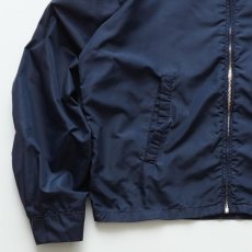 画像4: 〜60's UNKNOWN BRAND NYLON BACK FLOCK PRINT ZIP HARRINGTON JACKET "Blue Water Boats" (4)