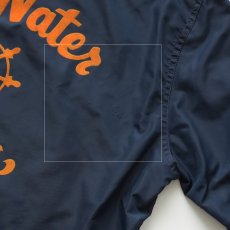 画像12: 〜60's UNKNOWN BRAND NYLON BACK FLOCK PRINT ZIP HARRINGTON JACKET "Blue Water Boats" (12)