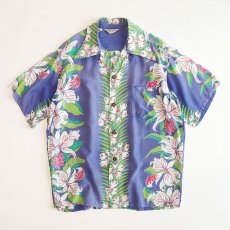 画像1: 〜50's Pacific SPORTSWEAR RAYON BORDER PATTERN S/S HAWAIIAN SHIRT (1)