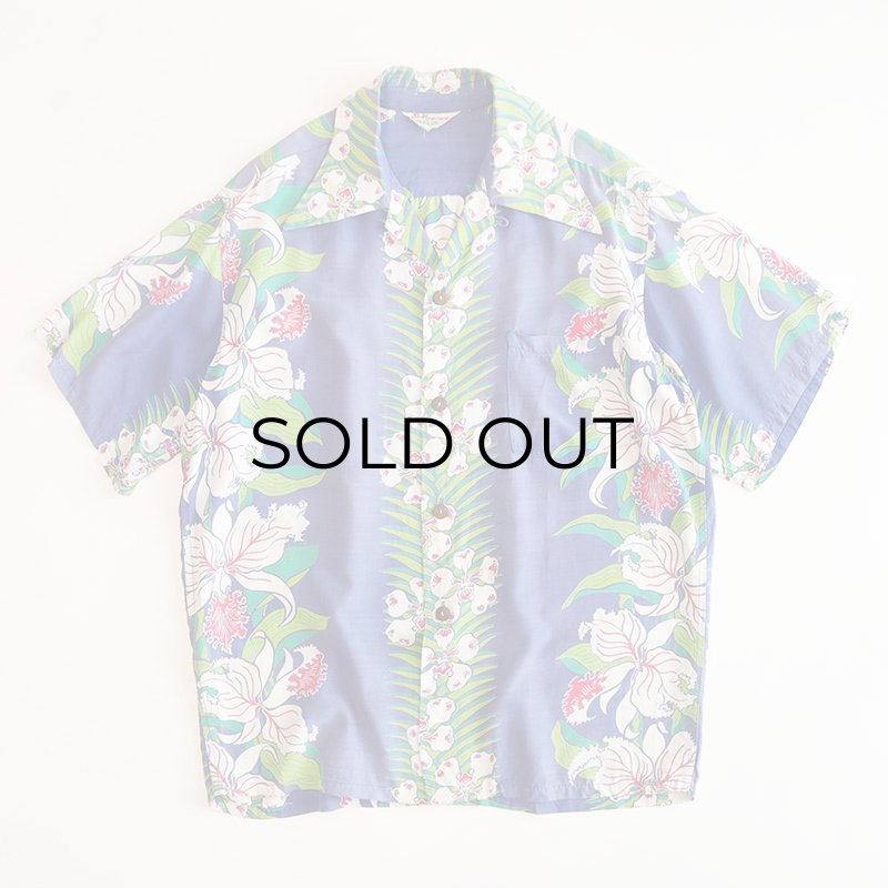 Batten SPORTSWEAR USA製 花柄 シャツ XS相当 ブルー系 Batten SPORTSWEAR USA製 花柄 シャツ XS相当 ブルー系 - メルカリ