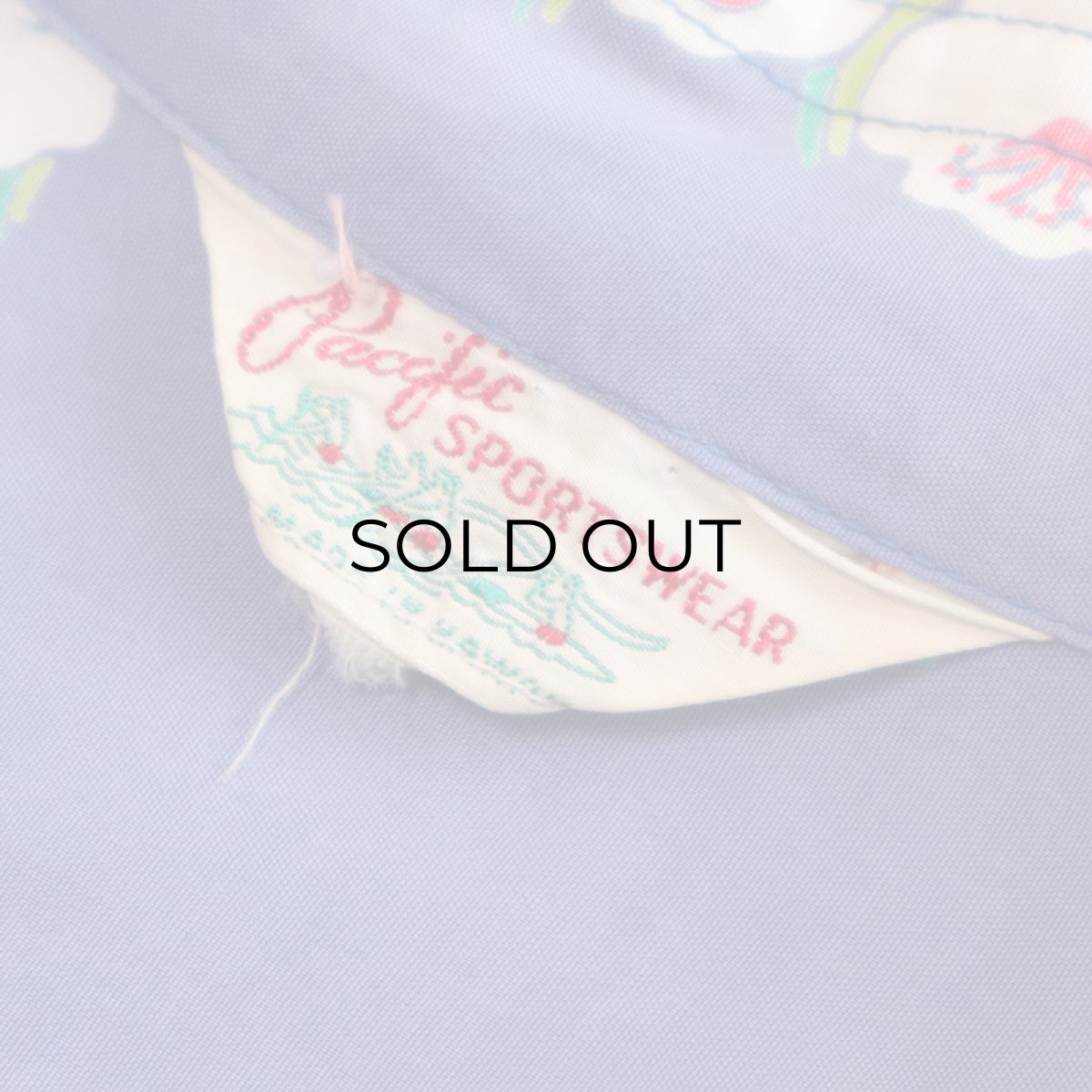 画像7: 〜50's Pacific SPORTSWEAR RAYON BORDER PATTERN S/S HAWAIIAN SHIRT (7)