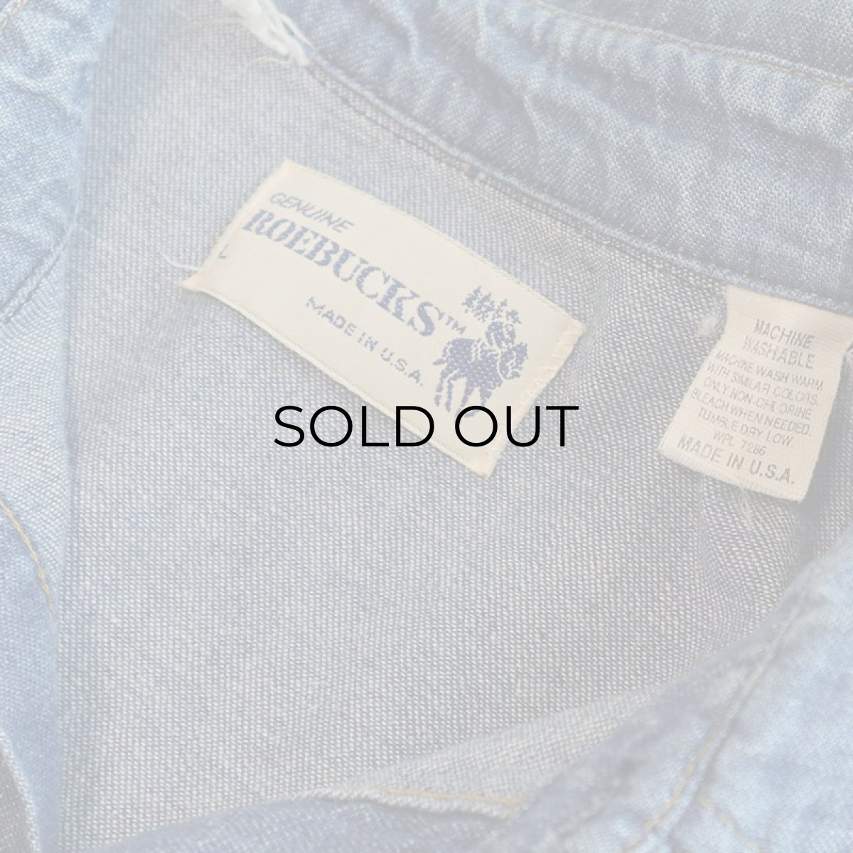 画像5: 〜80's ROEBUCKS DENIM WESTERN SHIRT (5)