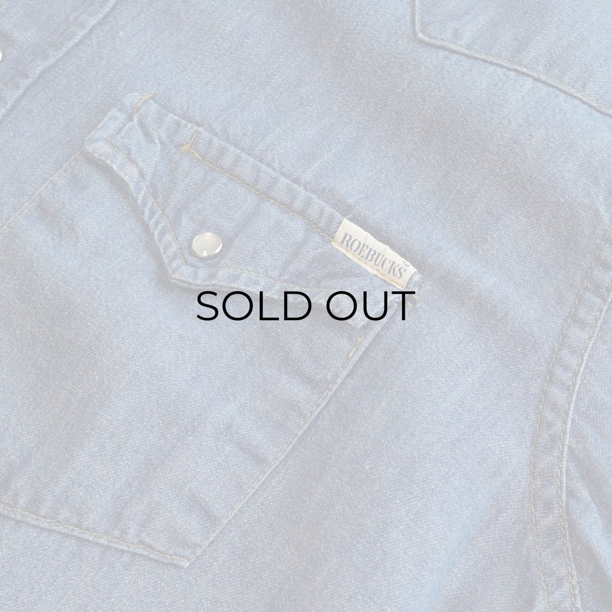 画像6: 〜80's ROEBUCKS DENIM WESTERN SHIRT (6)